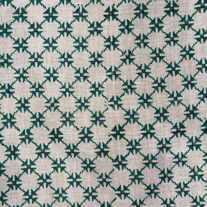 Naina Linen 58" Block-Printed Geometric Upholstery Fabric