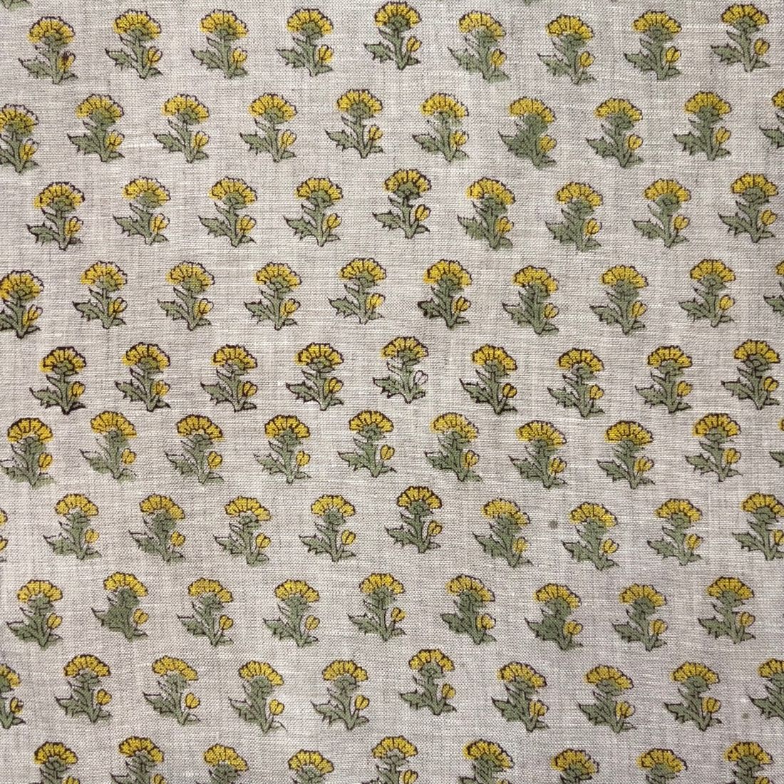 Ibaad Block Printed Linen Fabric | Upholstery & Home Décor Fabric