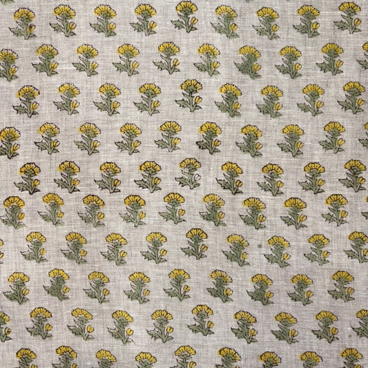 Ibaad Block Printed Linen Fabric | Upholstery & Home Décor Fabric