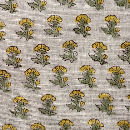 Ibaad Block Printed Linen Fabric | Upholstery & Home Décor Fabric