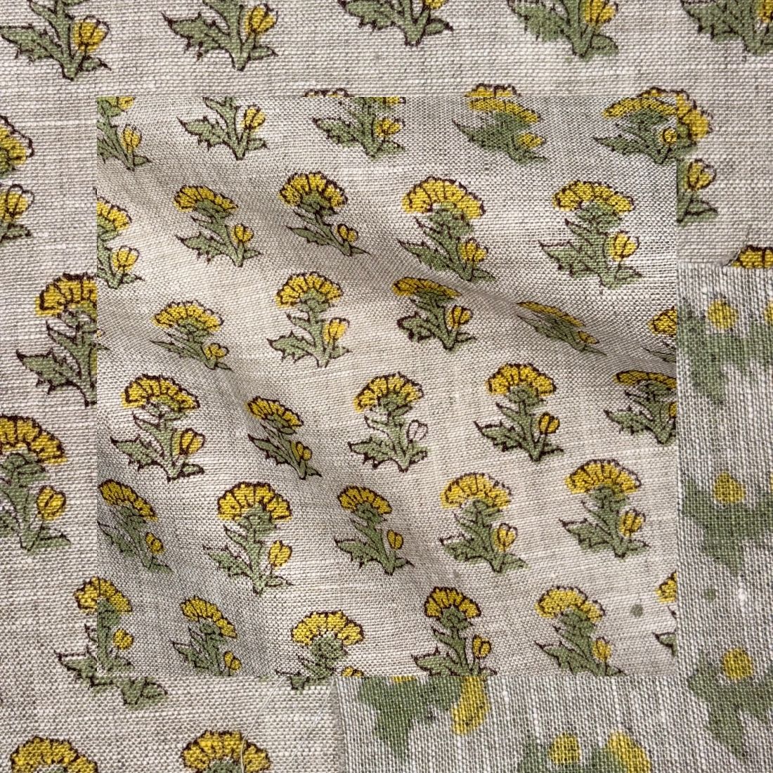 Ibaad Block Printed Linen Fabric | Upholstery & Home Décor Fabric