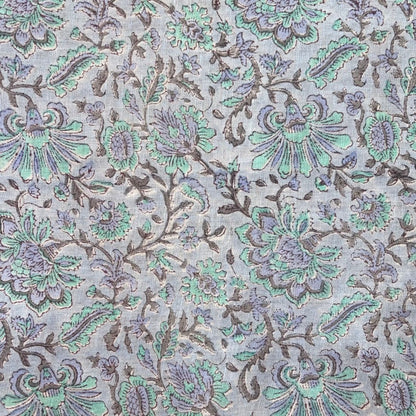 Thari Block Printed Linen Fabric | Upholstery & Home Décor Fabric