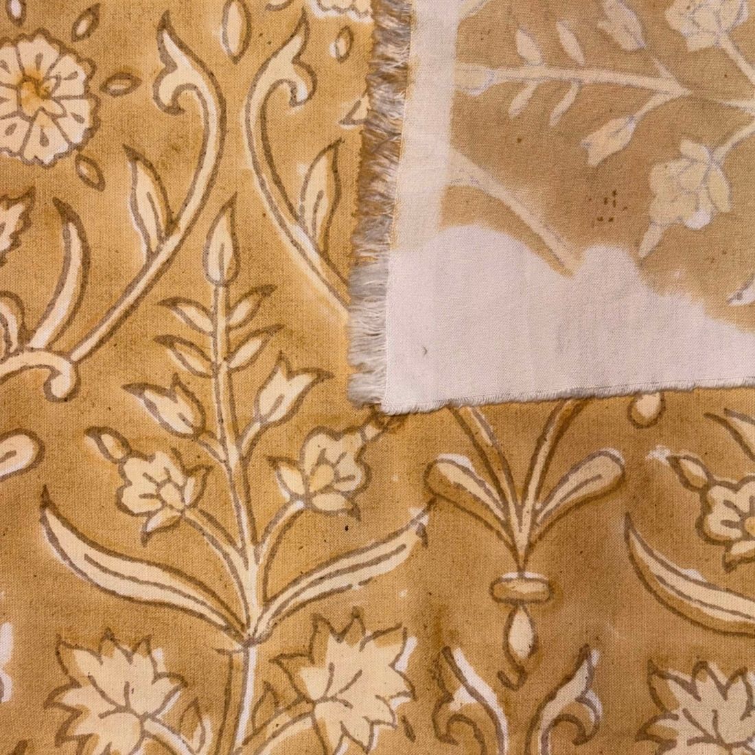 Prerna Cotton 44" Block-Printed Jaal Upholstery Fabric