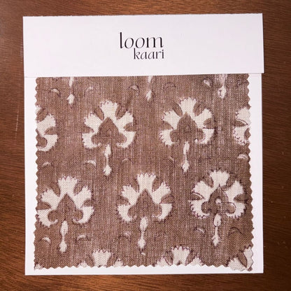 Dhuni Block Printed Linen Fabric | Upholstery & Home Décor Fabric