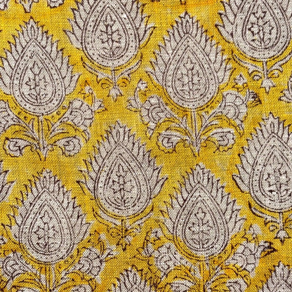 Sufia Block Printed Linen Fabric | Upholstery & Home Décor Fabric