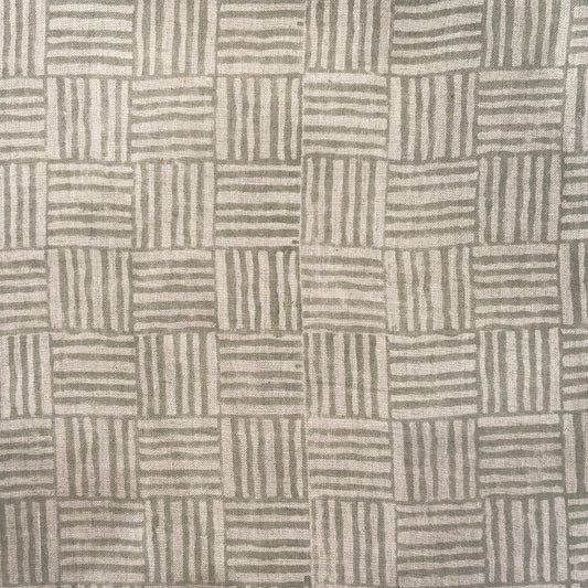 Dhama Block Printed Linen Fabric | Upholstery & Home Décor Fabric
