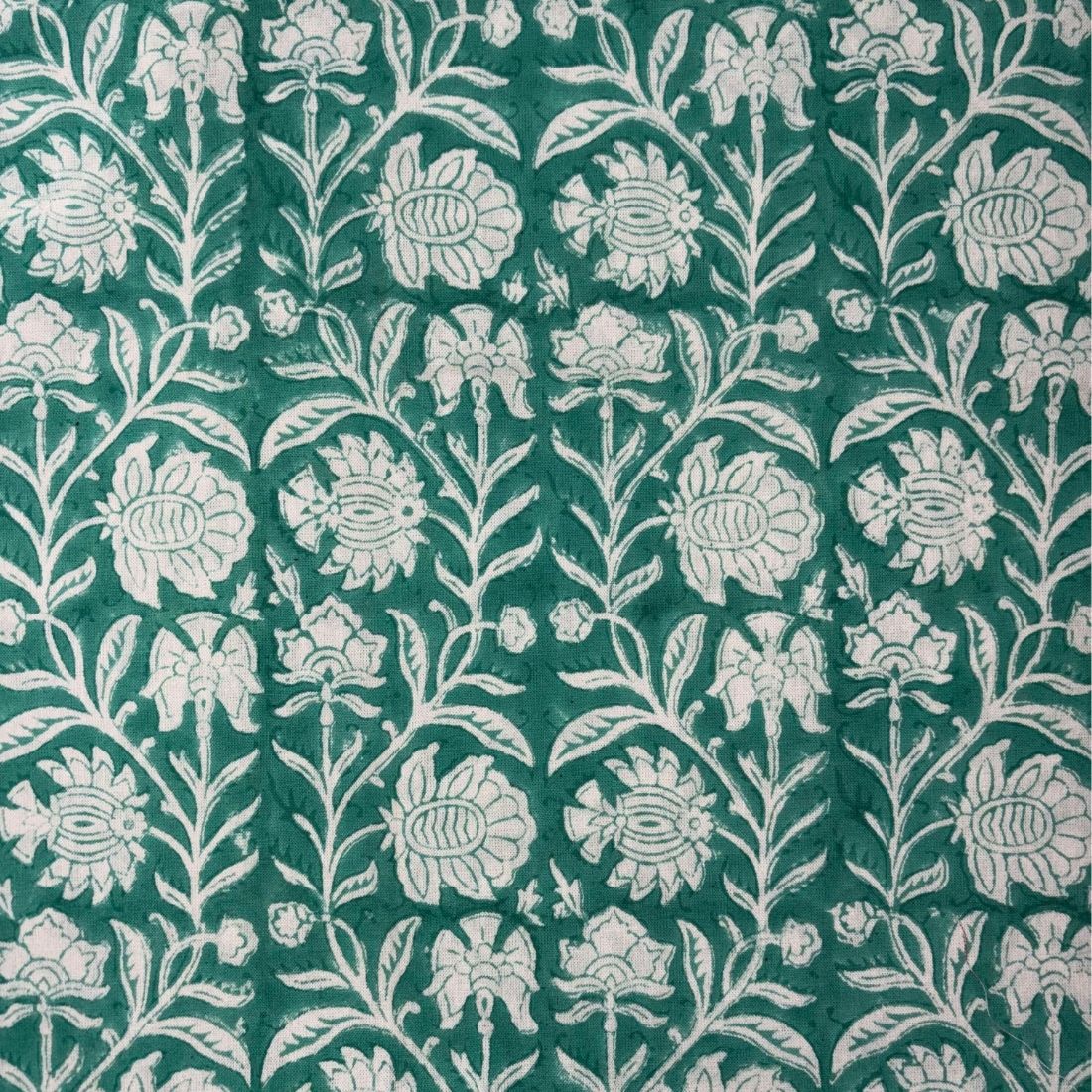 Floral pattern on a green background