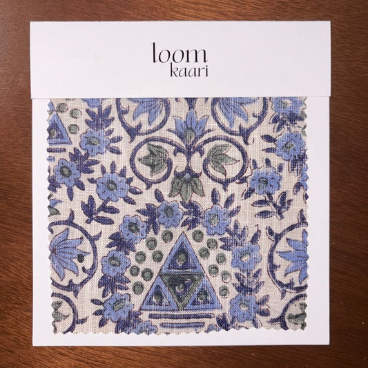 Paava Block Printed Linen Fabric