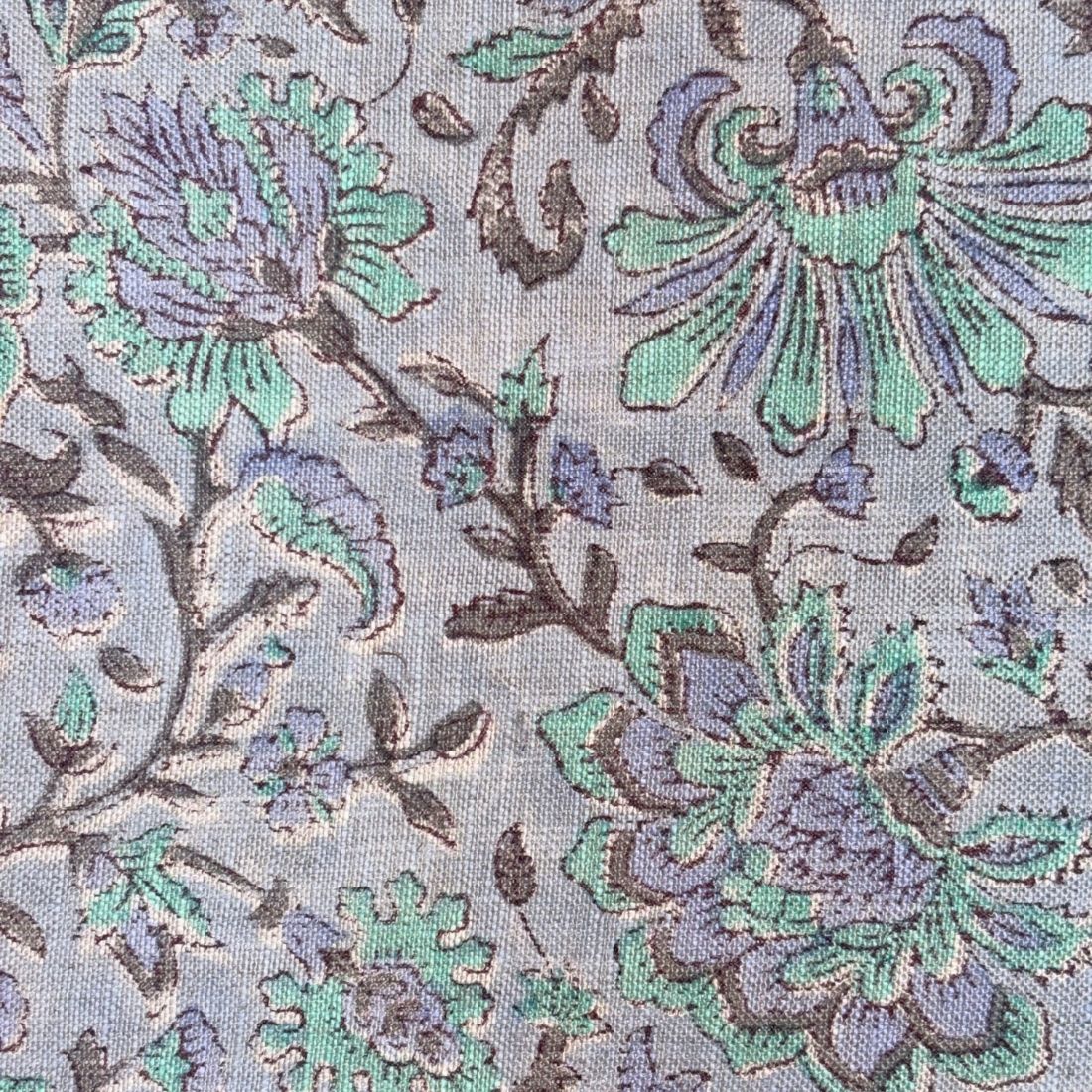 Thari Block Printed Linen Fabric | Upholstery & Home Décor Fabric