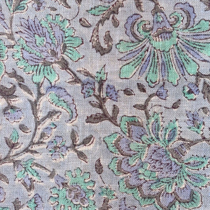 Thari Block Printed Linen Fabric | Upholstery & Home Décor Fabric