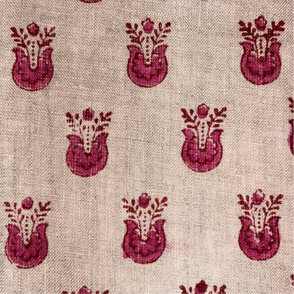 Kuddi Block Printed Linen Fabric