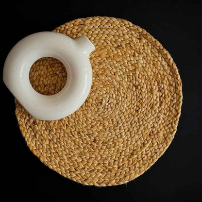 EarthWeave Round Jute Coaster – 6" Handwoven Rustic Elegance