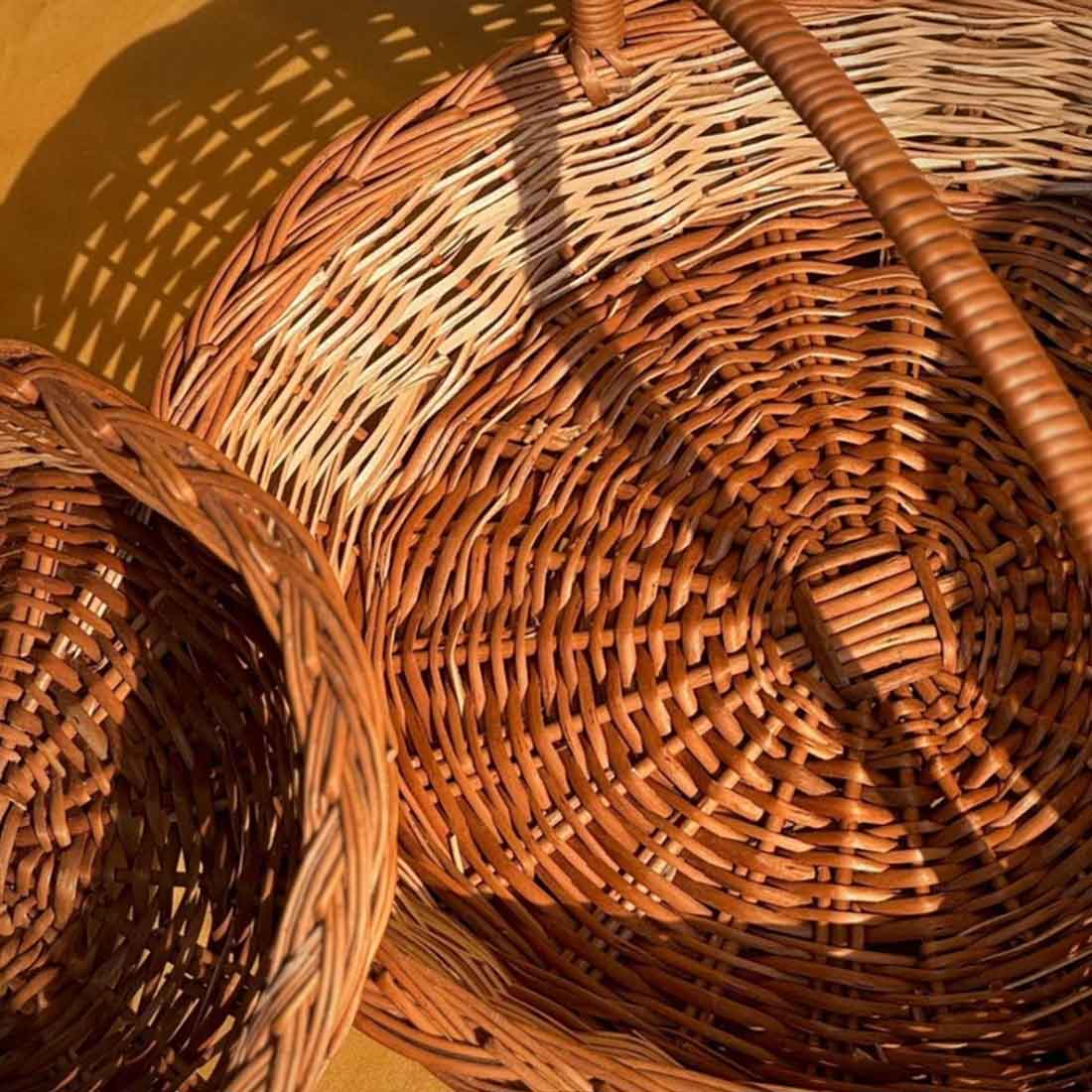 Heartsong Willow Basket Set - With Handles (Set of 3)