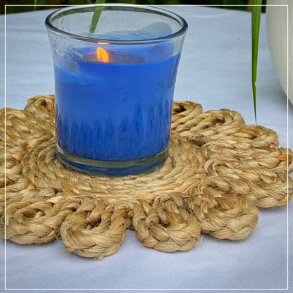 EarthTone Jute Coasters - 6" Handwoven Natural Beauty
