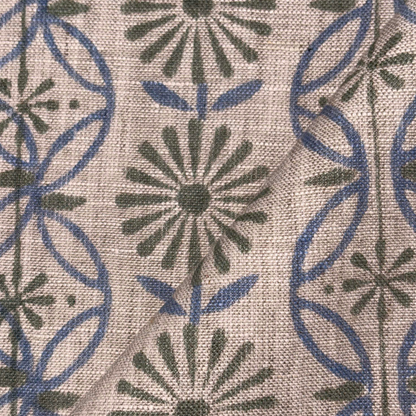 Sutra Block Print Linen Fabric