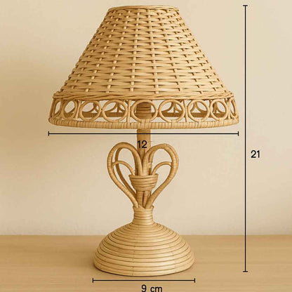 Cane Table Lamp with Holder and wire