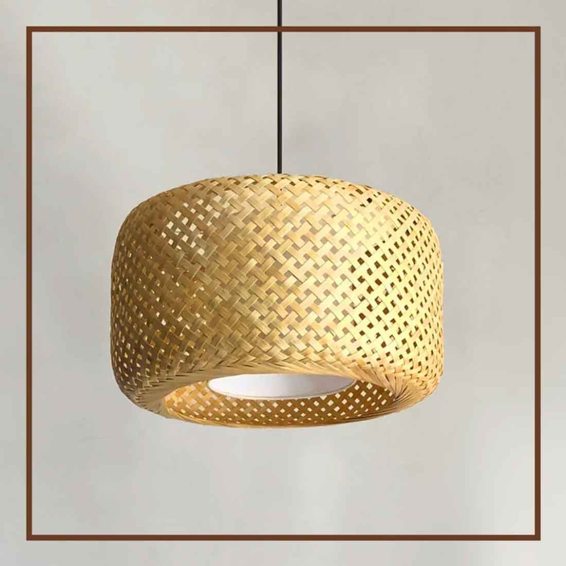 Hanging Natural Lampshade - With Diffuser Sheet (Without Electrical Accessories)