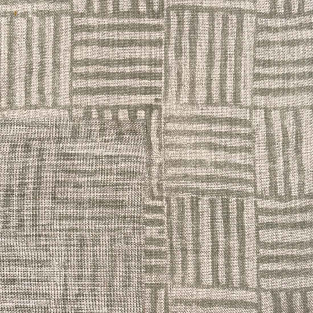 Dhama Block Printed Linen Fabric | Upholstery & Home Décor Fabric