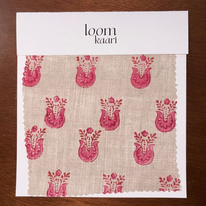 Kuddi Block Printed Linen Fabric
