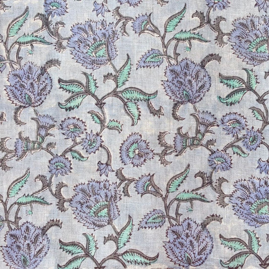 Amoli Block Printed Linen Fabric | Upholstery & Home Décor Fabric