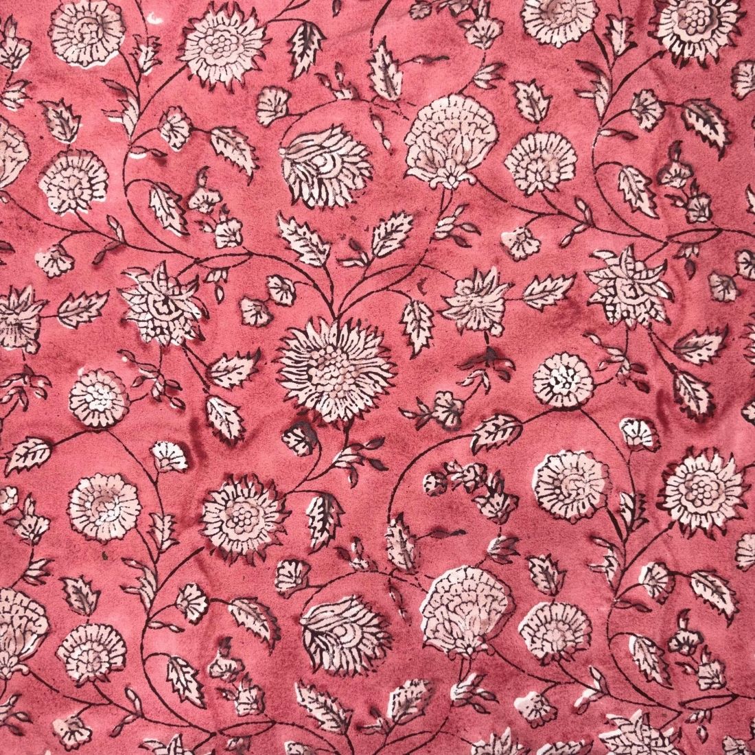 Chandni Cotton 44" Block-Printed Jaal Upholstery Fabric