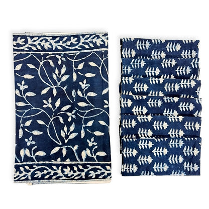 napkin with runner and white patterns on a white background