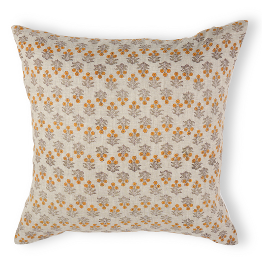 Mali Linen Block Printed Pillow Cover