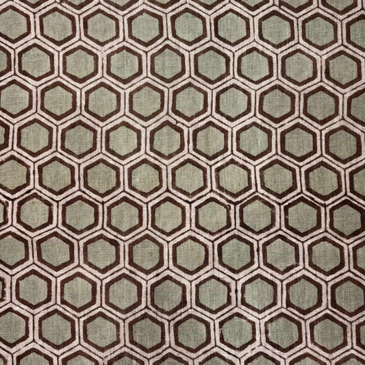 Gulrang Linen 58" Block-Printed Geometric Upholstery Fabric