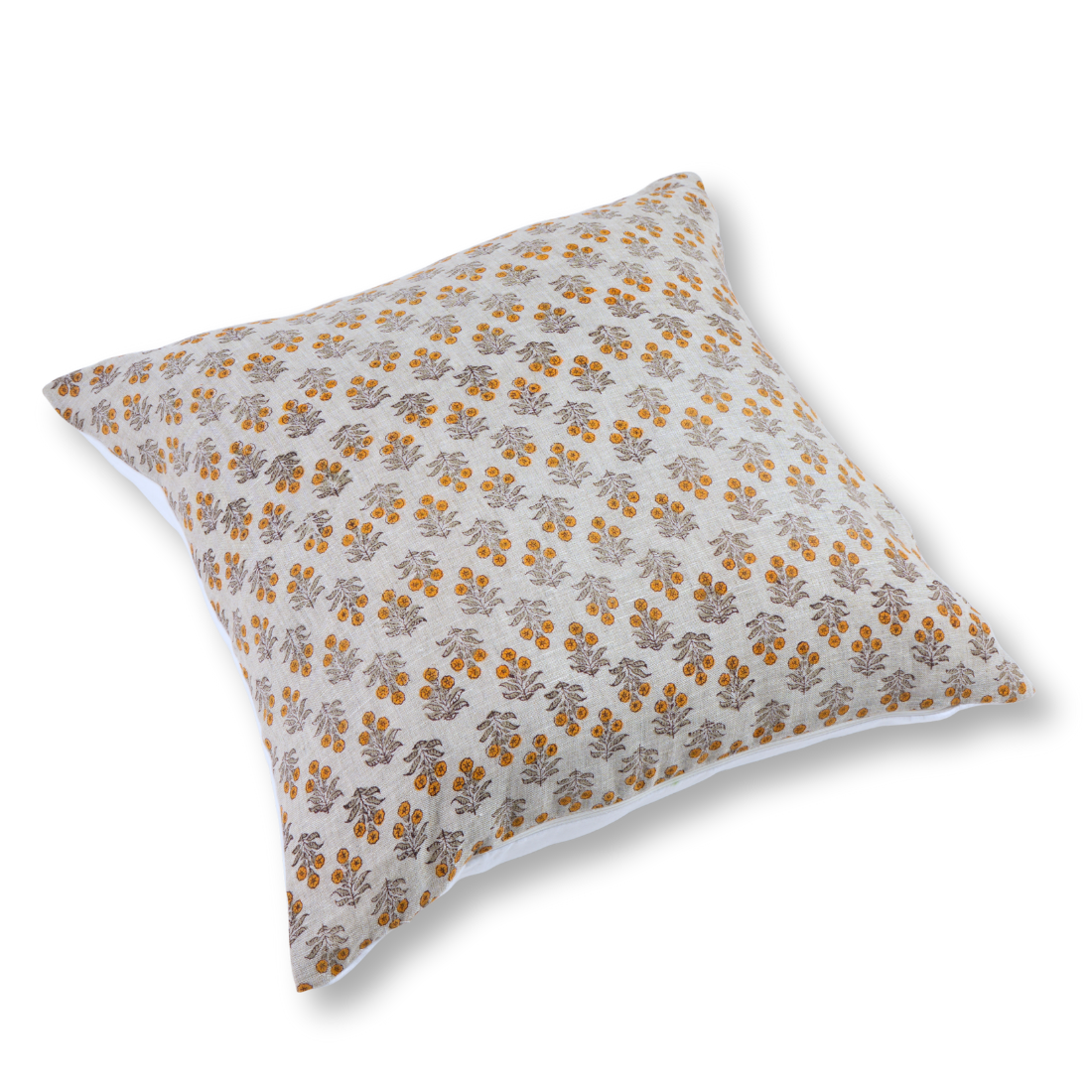 Mali Linen Block Printed Pillow Cover