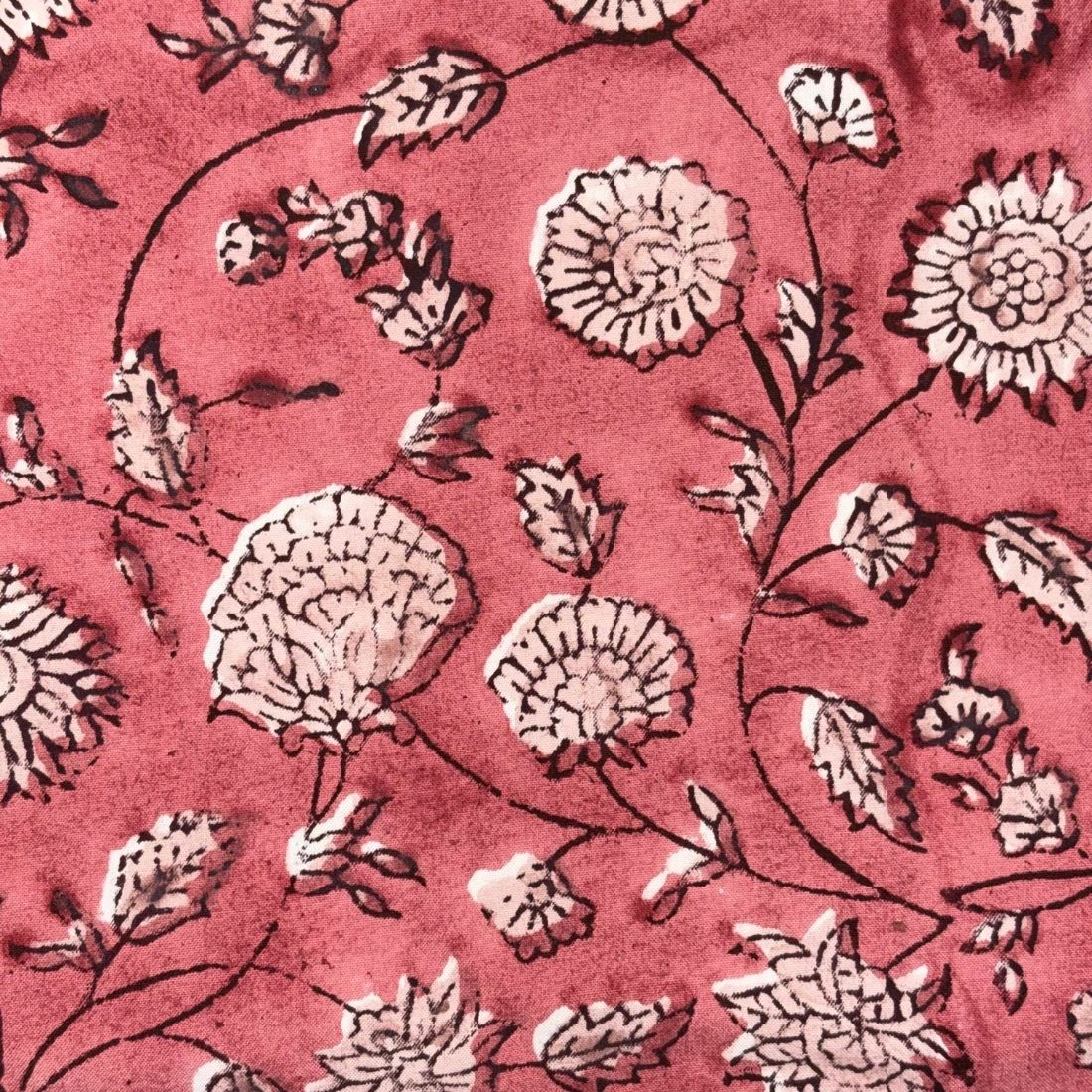 Chandni Cotton 44" Block-Printed Jaal Upholstery Fabric