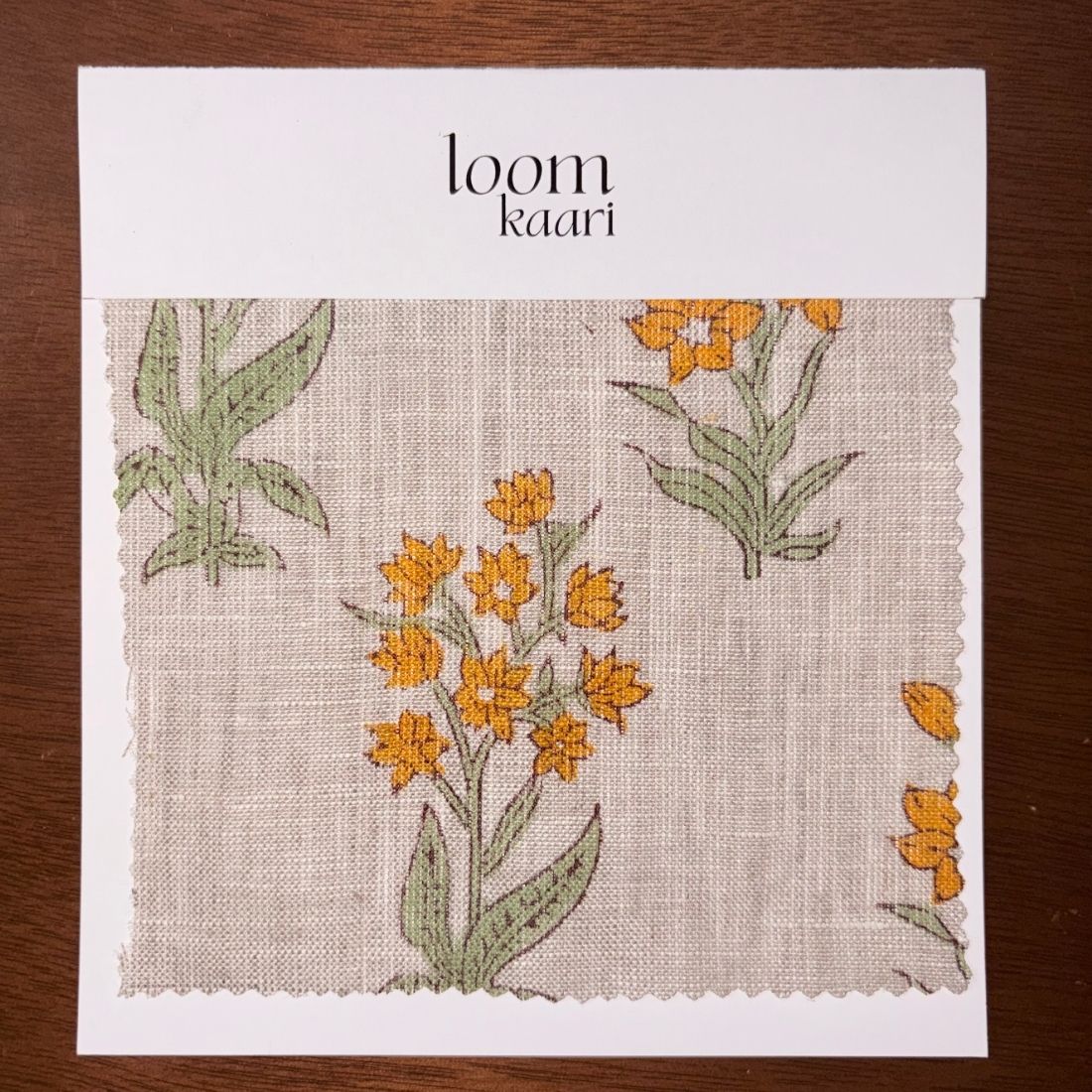 Banni Block Printed Linen Fabric | Upholstery & Home Décor Fabric