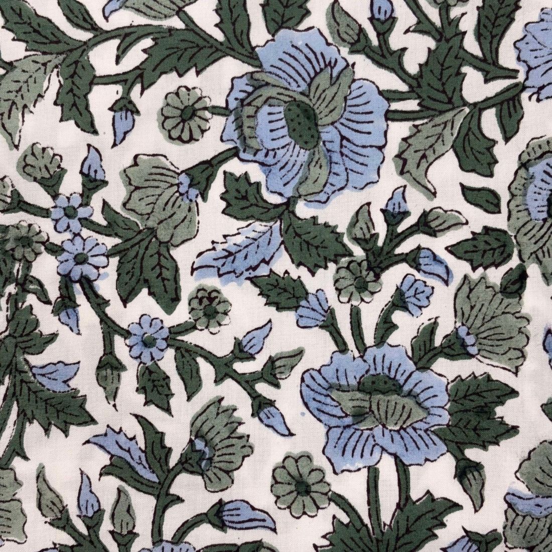 Megha Cotton 44" Block-Printed Jaal Upholstery Fabric