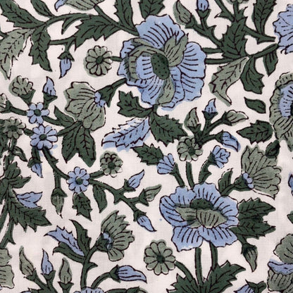 Megha Cotton 44" Block-Printed Jaal Upholstery Fabric