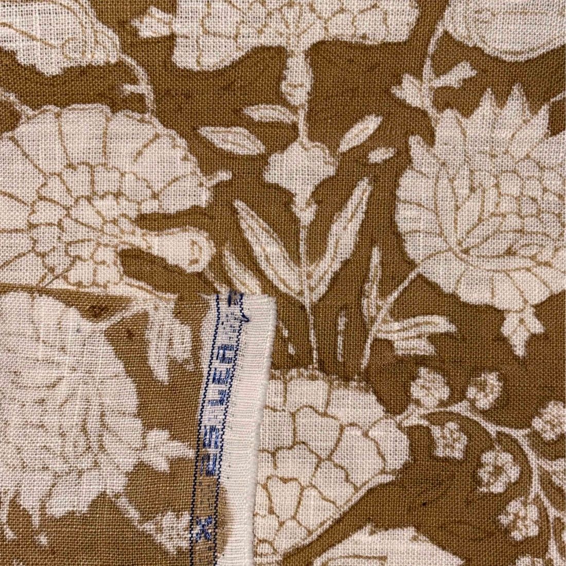 Close-up of floral fabric pattern