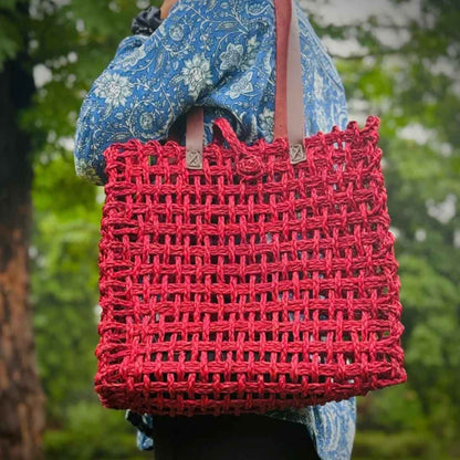 RangSaaj Sabai Mesh Bag - Assorted Handwoven Tote