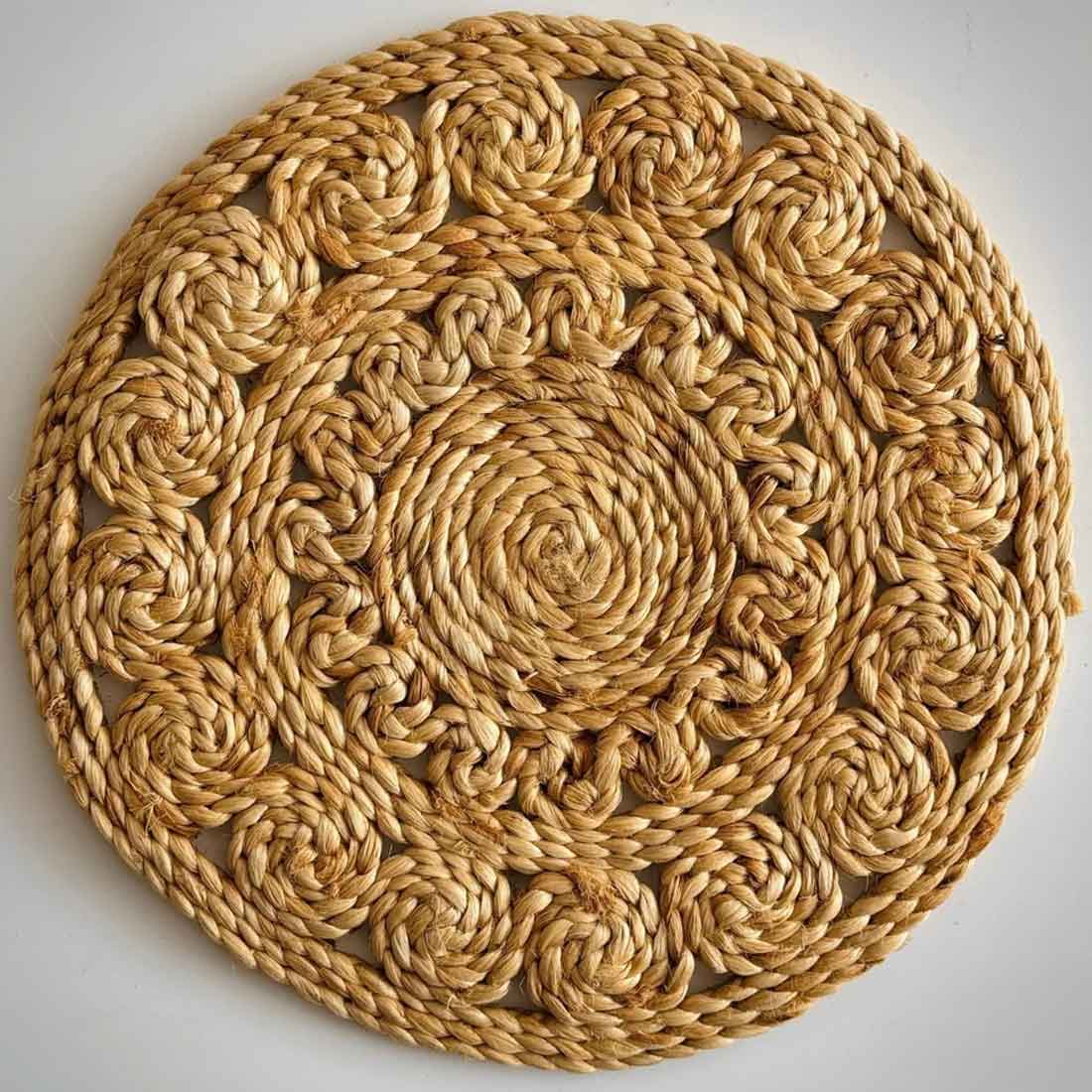 EcoCharm Jute Coaster – 6" Handwoven Rustic Beauty