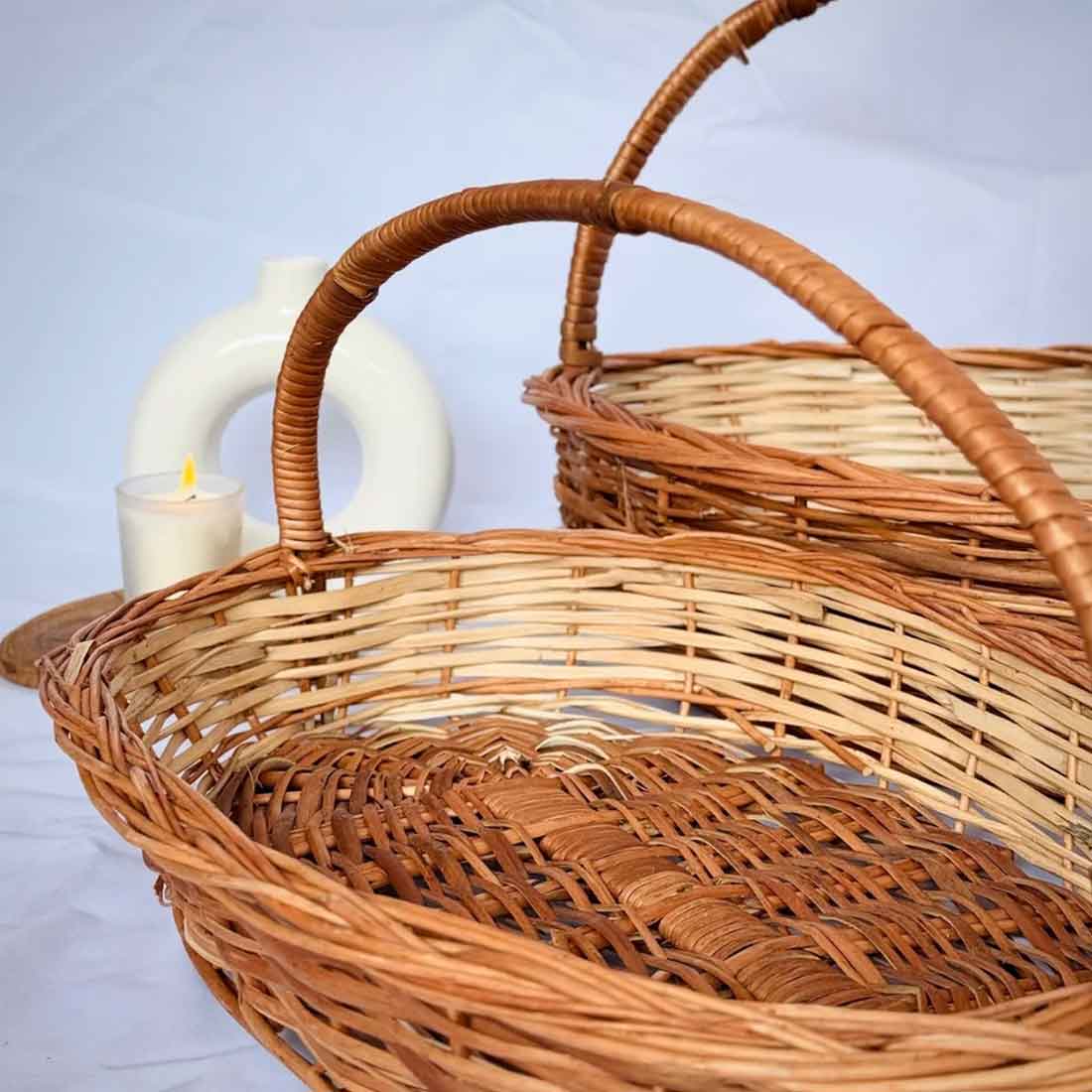 Sunflower Oval Woven Basket