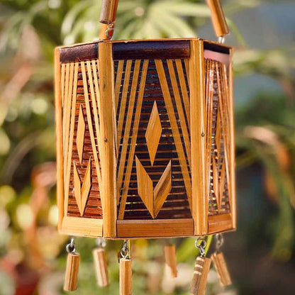 Hanging Lampshade - 6 corner - (Without Electrical Accessories)