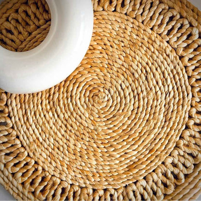 Rustic Round Jute Coasters - 6" Handwoven Table Elegance