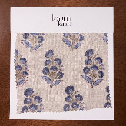 Hunar Block Printed Linen Fabric | Upholstery & Home Décor Fabric