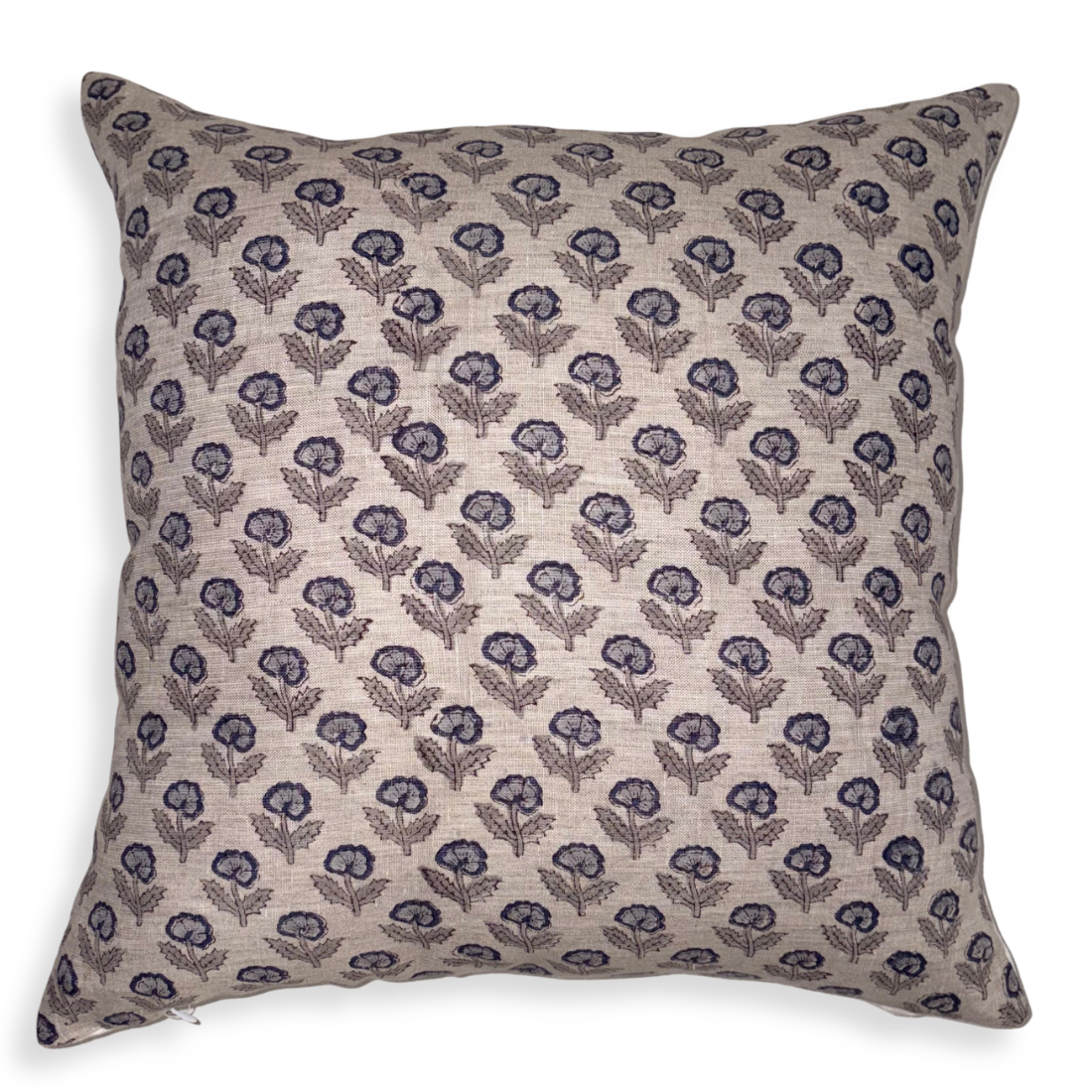 Decorative pillow with floral pattern on a white background
