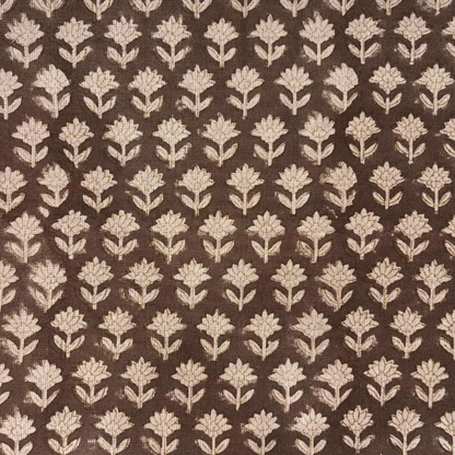 Phoolbagh Cotton 44" Block-Printed Buti Upholstery Fabric