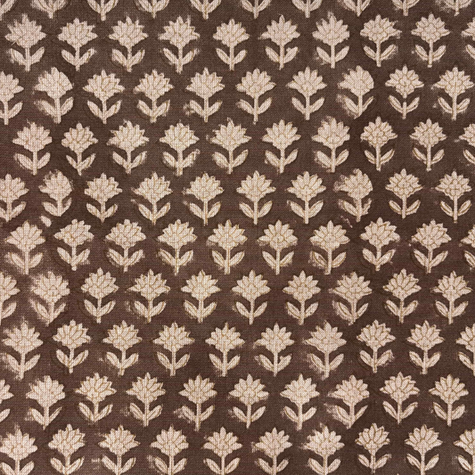 Phoolbagh Cotton 44" Block-Printed Buti Upholstery Fabric