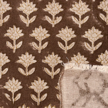 Phoolbagh Cotton 44" Block-Printed Buti Upholstery Fabric