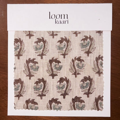 Arifa Block Printed Linen Fabric | Upholstery & Home Décor Fabric