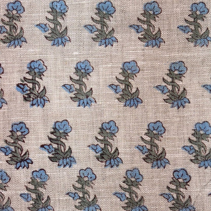 Naira Block Printed Linen Fabric | Upholstery & Home Décor Fabric