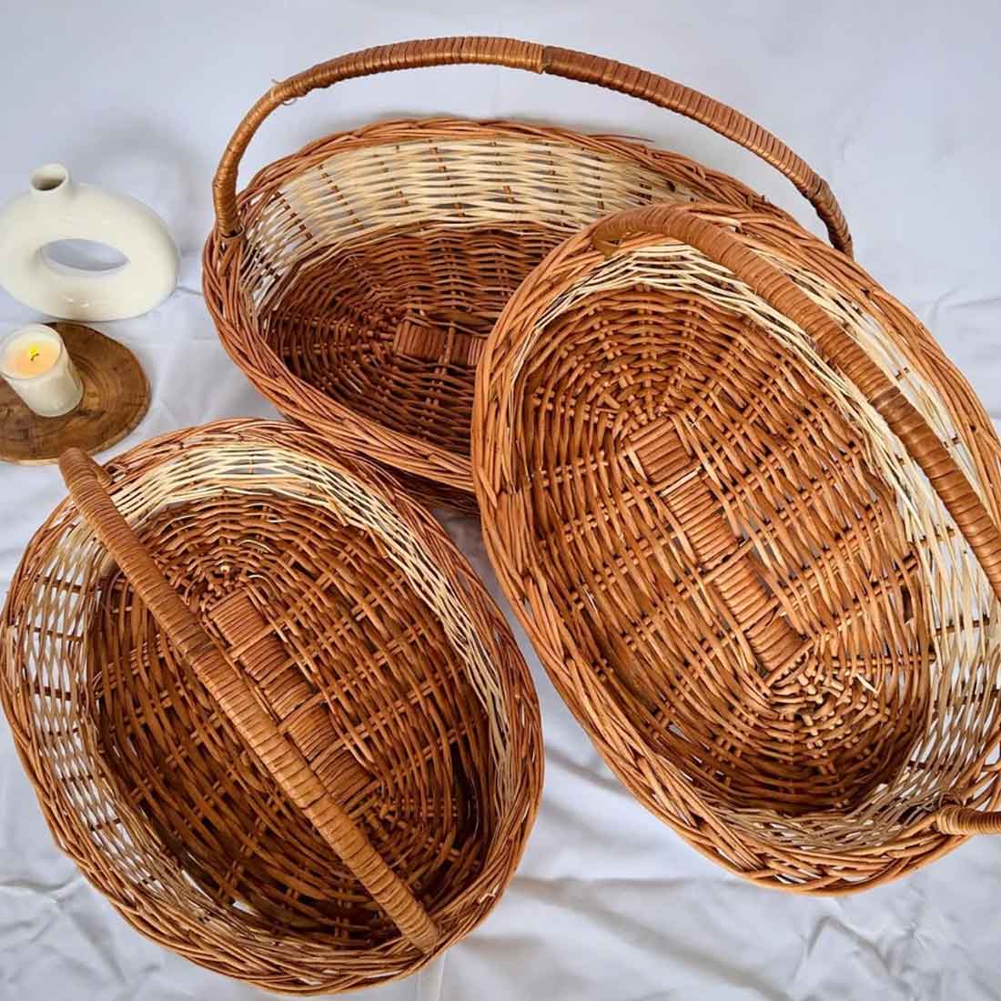 Sunflower Oval Woven Basket