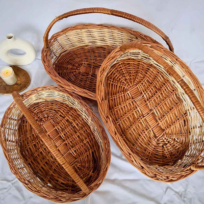 Sunflower Oval Woven Basket