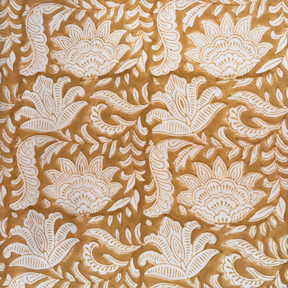 Malta Block Print Cotton Fabric