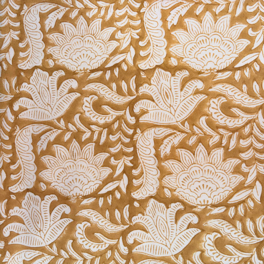 Malta Block Print Cotton Fabric